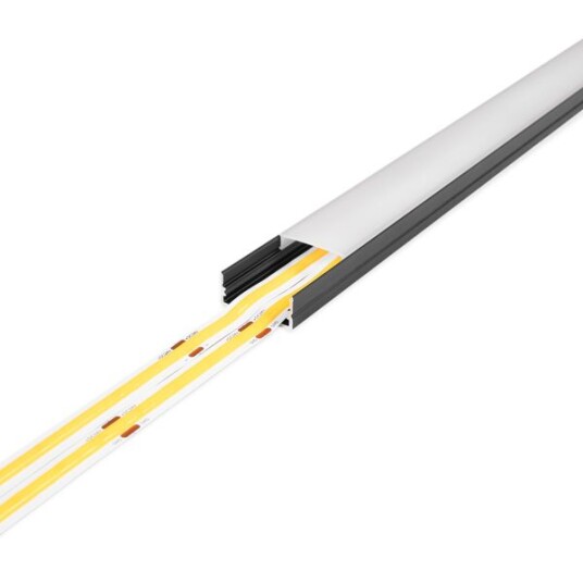 Aluminiumsprofil for LED stripe AGGE Wide Surface utenpåliggende Sølv 100 cm Aluminiumsprofil for LED stripe AGGE Wide Surface utenpåliggende Sølv 100 cm