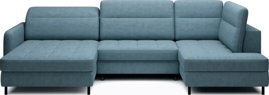Berrto Sofa med Divan og Sjeselong 5 seters   Blå