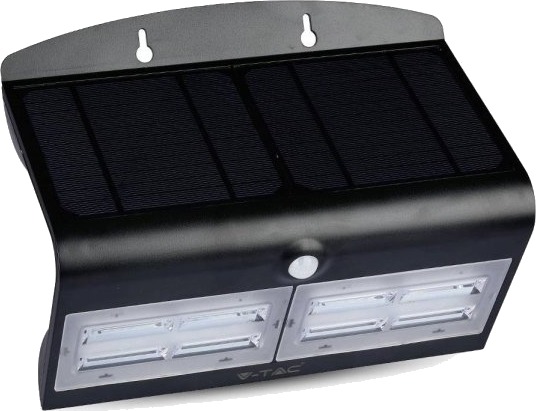 V Tac 8279 Vt 767 7 B Solcelle Veggspot Med Bevegelsessensor Led Rgb 8 W Just Black