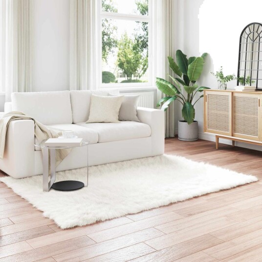 Faux Skinnmatte Tafalla Hvit 160 x 230 cm Polyester