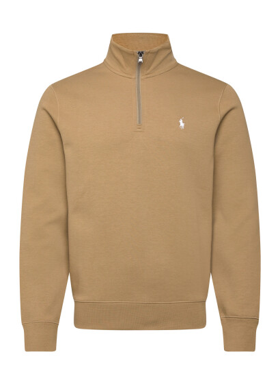 Polo Ralph Lauren Double Knit Quarter Zip Pullover Brown S Polo Ralph Lauren Double Knit Quarter Zip Pullover Brown S