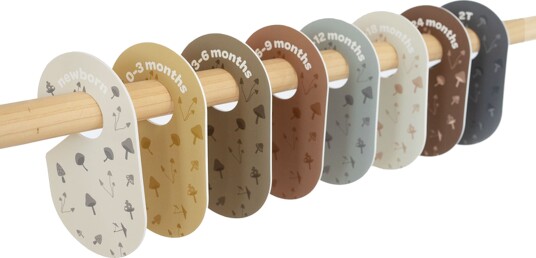3 Sprouts Skilleplater til klesskap 16x10cm 8 stk Sopp 3 Sprouts Skilleplater til klesskap 16x10cm 8 stk Sopp