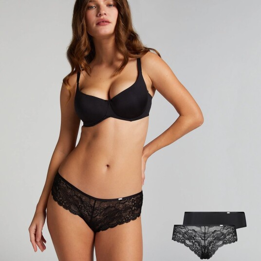 Hunkemöller 2 Angie brasilianske truser Svart M Hunkemöller 2 Angie brasilianske truser Svart M