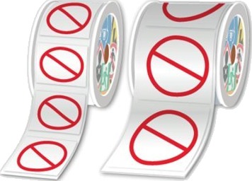 Brother Vinyl 50 Mm Diameter 500 EtikettEr 1 RullEr X 500 Pre Cutted Prohibition Labels