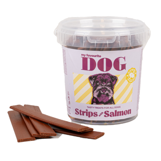 My Favourite Dog Lakse Strips 500 g - Hundesnacks og Belønningsgodbiter