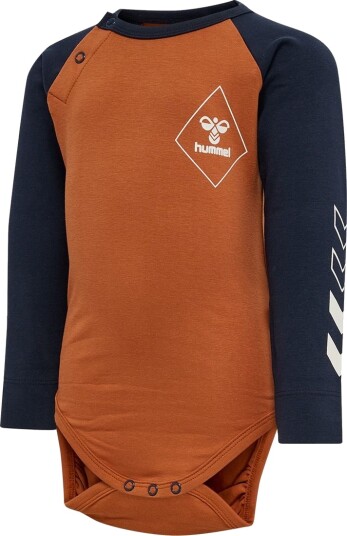 Hummel Body I/e HmlCæsar Sierra Navy Hummel 74 Langermet Body Blå Brun