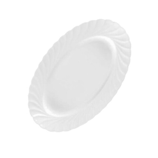 Porsgrund Bogstad Hvitt Ovalfat 33,5 cm