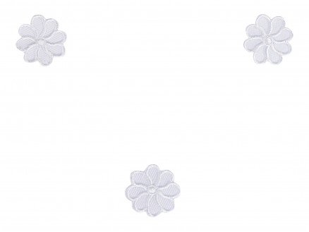 Vj Green Strygemærker Hvit Blomst 2 cm 3 stk