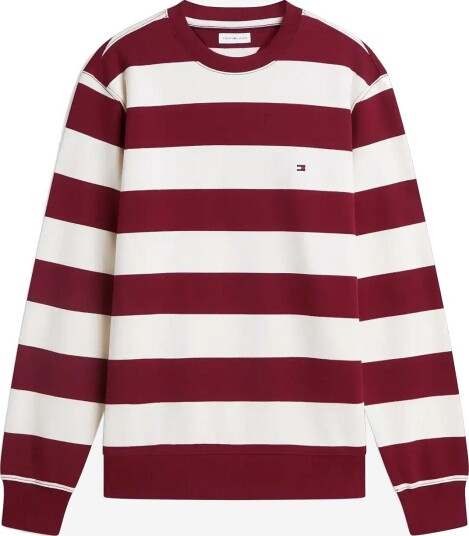 Tommy Hilfiger Essential Terry Crewneck   BURGUNDY  IVORY PETAL   M