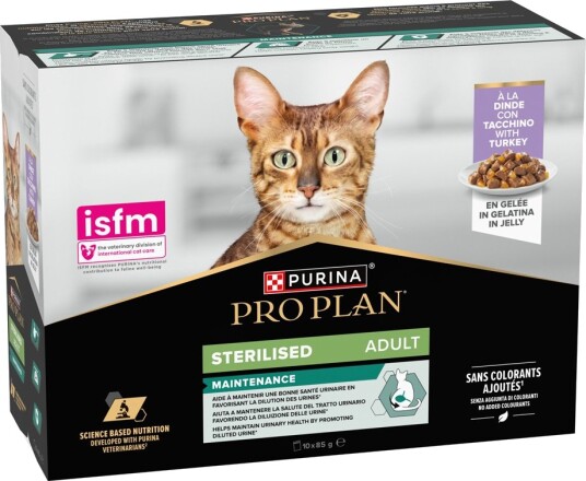Pro Plan våtfôr Adult PURINA Cat Sterilised Maintenance Kalkun 10 x 85 g