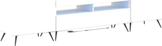 vidaXL 5 delt LED TV skap Hvit Konstruert tre