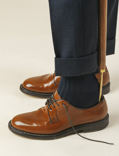 AN IVY Navy Ribbed Socks - Blue - 39-42 AN IVY Navy Ribbed Socks - Blue - 39-42