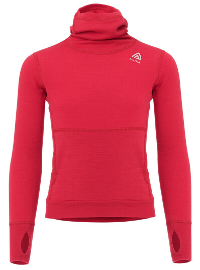 Aclima WarmWool Hood Sweater, Barn Jester Red 100
