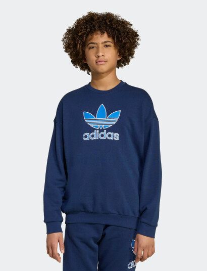 adidas Originals Trefoil Crew - Blue - 128 adidas Originals Trefoil Crew - Blue - 128