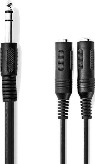 Nedis Stereo Lydkabel 6,35 mm Han til 2x 6,35 mm Hun 0,20 m Nikkelbelagt Nedis Stereo Lydkabel 6,35 mm Han til 2x 6,35 mm Hun 0,20 m Nikkelbelagt