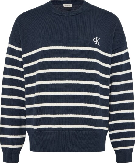 Calvin Klein Jeans Ls Rlxd Cotton Crewnk Swtr 7Gg Navy M