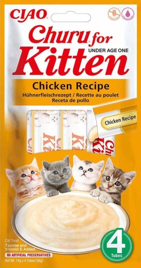 Ciao Churu Kitten Kattesnacks Kylling 4 stk Ciao Churu Kitten Kattesnacks Kylling 4 stk