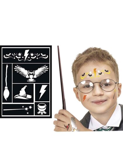 7 stk Maskeradesminke Sjablonger/Former Harry Potter / Trollmann 7 stk Maskeradesminke Sjablonger/Former Harry Potter / Trollmann