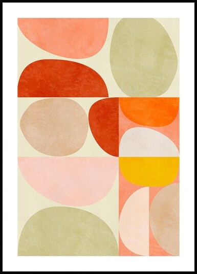 Pastel Geometry Plakat / 21x30cm