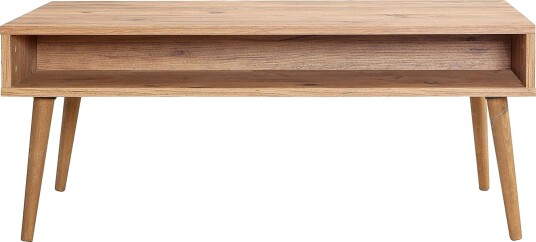 Brokind Sofabord 110 cm med Oppbevaring Hylle Tre - Natur