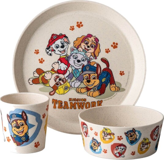 Koziol Connect barneservis 3 deler beige Paw Patrol