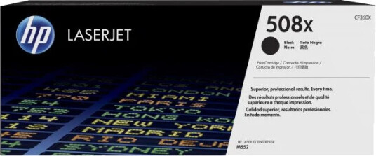 HP Toner 508X / CF360X Sort Høykapasitet (12.500 sider) Original