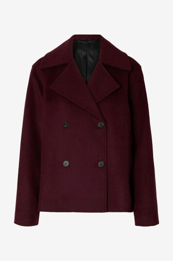 Selected FEMME Jakke slfAlma Wool Blend Rød