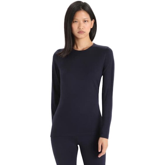 Icebreaker Women's 200 Oasis Long Sleeve Crewe Midnight Navy S Icebreaker Women's 200 Oasis Long Sleeve Crewe Midnight Navy S