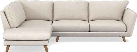 Trend Lyx 4 seters Venstrevendt L formet Sjeselongsofa i Stoff Beige
