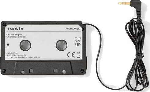 Nedis Bilstereo Aux Cassette Adapter | 3.5 mm | Kabellengde: 1.00 m | Sort