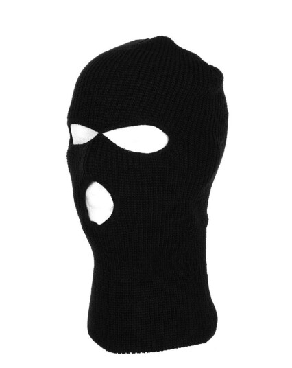 Fostex 3 hulls Balaclava 100 % ull Svart