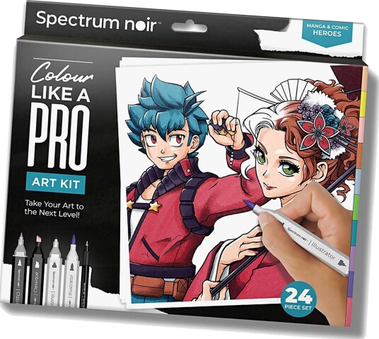 Spectrum Noir Illustrasjonssett Comic Book Hero