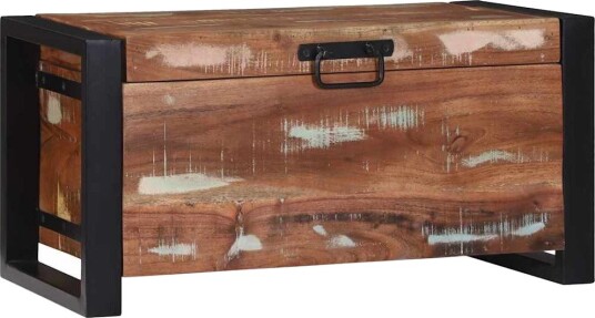  Lagringskasser Brun 60 x 30 x 30 cm Massivt gjenvunnet tre