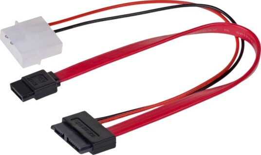 Akyga Sata-Kabel 4-Pin Intern Strøm Sata Til Sata-Kombo Hunn 20 Cm Svart Rød Akyga Sata-Kabel 4-Pin Intern Strøm Sata Til Sata-Kombo Hunn 20 Cm Svart Rød