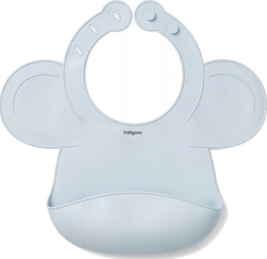 BabyOno Silikon Smekke Justerbar Lukking 30x28 cm Blå