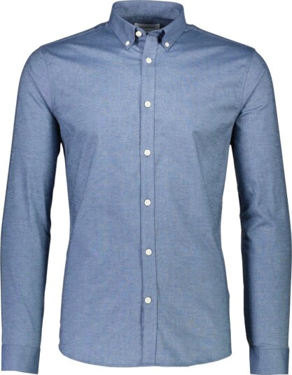 Lindbergh Yarn Dyed Oxford Superflex Shirt Blue S