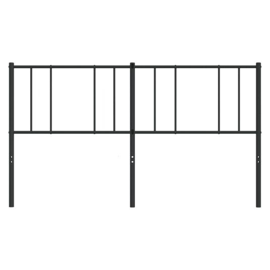 vidaXL Sengegavl i metall svart 200 cm