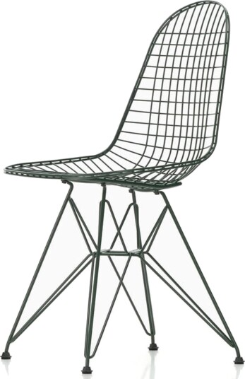 Vitra Wire DKR Spisestuestol Mørkegrønn