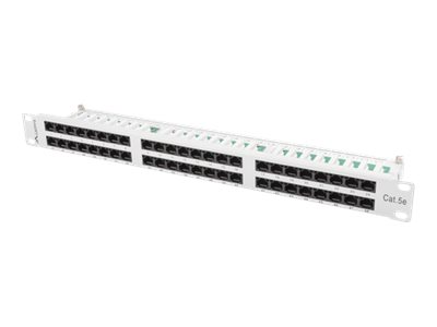 Lanberg Ppu5 1048 S Koblingspanel Rackmonterbar Cat 5E Utp Rj 45 X 48 Grå Ral 7035 1U 19" PPU5 1048 S