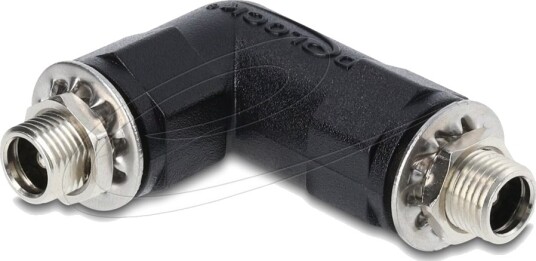Delock Hulpluggadapter DC 5,5x2,1mm 90° Vinklet Gjenge 90942