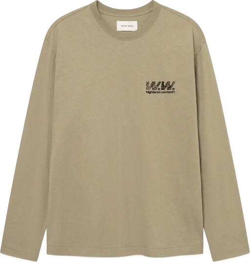 WOOD WOOD Wwryan 160Bpm Ls Tee 25220 Khaki green S WOOD WOOD Wwryan 160Bpm Ls Tee 25220 Khaki green S