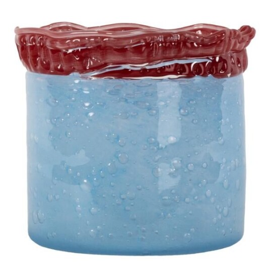 ByOn Lara lysestake medium 15 cm multifunksjonell lys blå