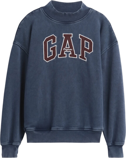 GAP Vintagesoft Oversized Mockneck Logo Sweatshirt Navy XXS/XS GAP Vintagesoft Oversized Mockneck Logo Sweatshirt Navy XXS/XS