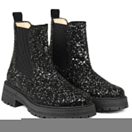 Angulus Chelsea Støvel Black Glitter/Black/Black 37