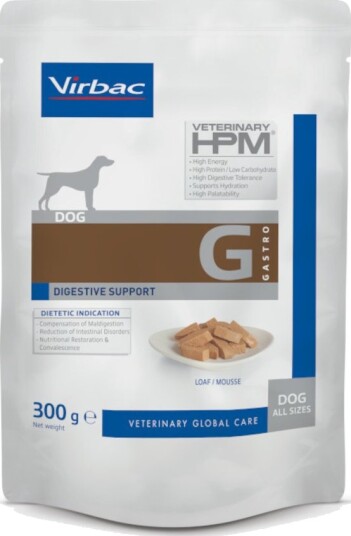 Virbac Våtfôr Veterinary Hpm Dog Gastro Digestive Support Sparepakke 18 X 300 G