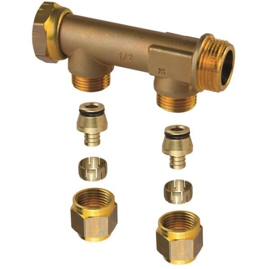 Uponor Aqua PLUS Fordeler 15 x 2,5 mm, G20 2-pinners