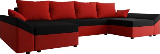 Ovadia 5 seters Sovesofa Rød/Svart