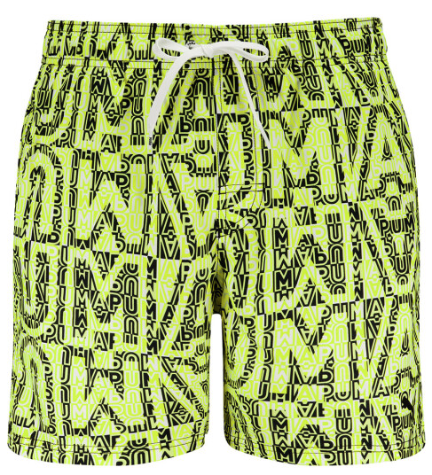 Puma Badeshorts Lemon/Svart Puma XS Xtra Small Badetøy Grønn Gul