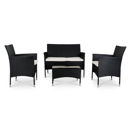 Loungesett Lyfco Fjällbacka for Balkong Sort Loungesett Lyfco Fjällbacka for Balkong Sort
