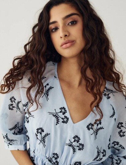 Noella Jin Blouse   Blue   M